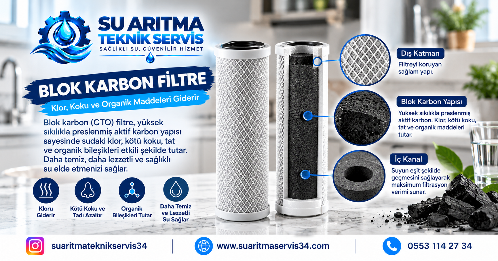 Blok Karbon Filtre Nedir? Su Arıtma Cihazında Ne İşe Yarar?