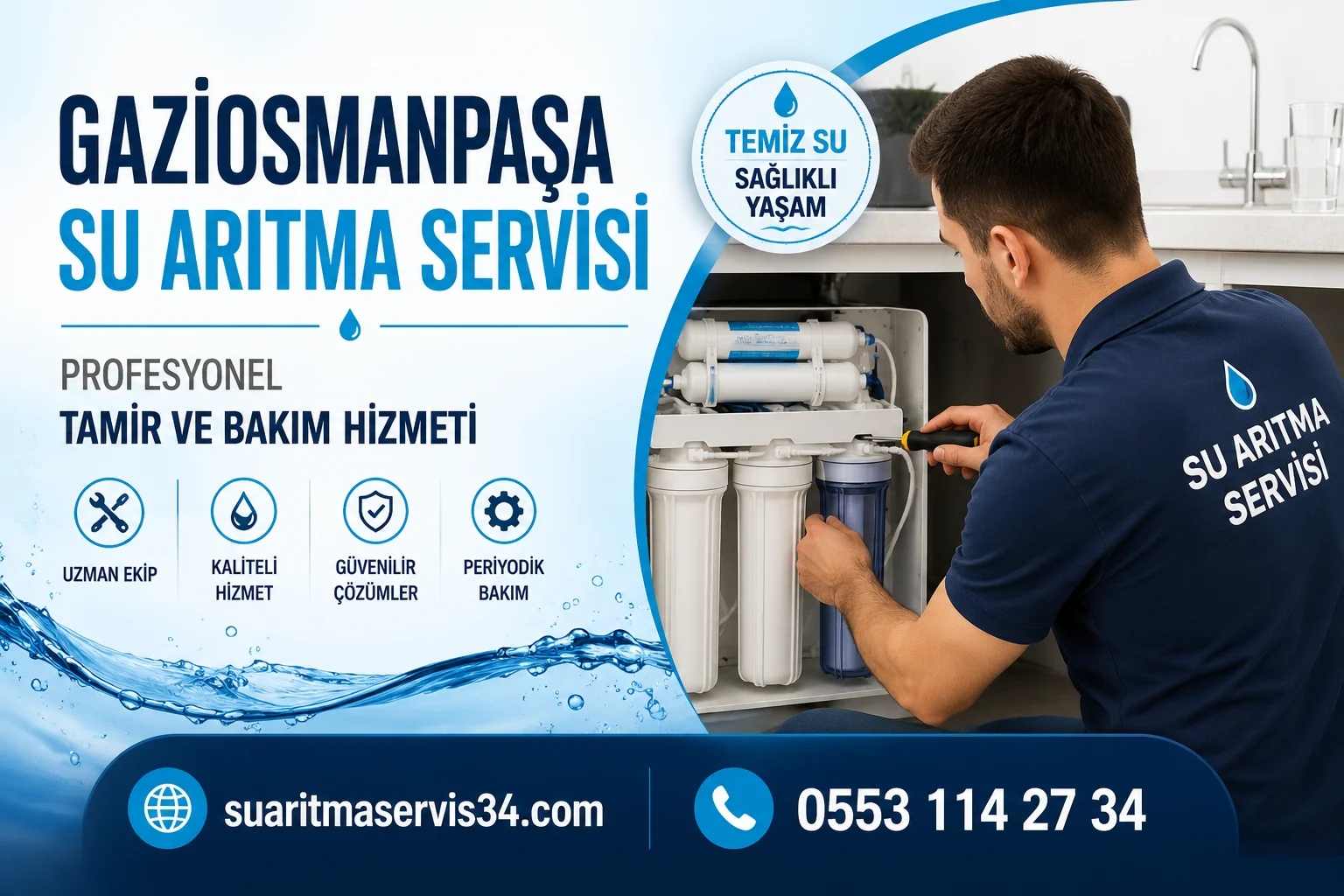 Gaziosmanpaşa Su Arıtma Servisi | Profesyonel Tamir ve Bakım Hizmeti